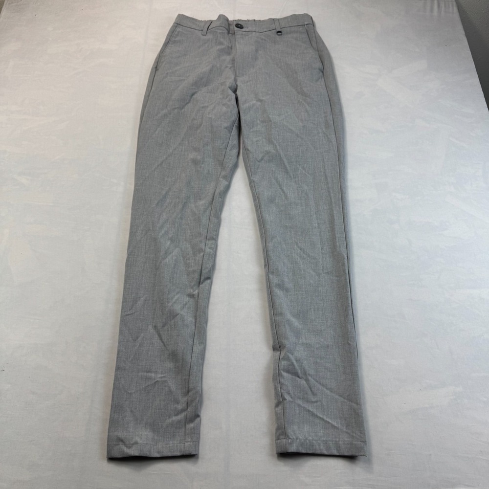 Denim & Flower The AMS Pants Mens 28x30 Gray Stretch Elastic Waist Straight Leg